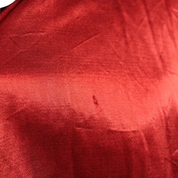 VTG Red Balls on Fire London LA Satin Feel Maroon Button Down Short Sleeve XL - Picture 3 of 7